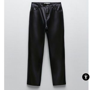 Zara Mom Style Leather Pants